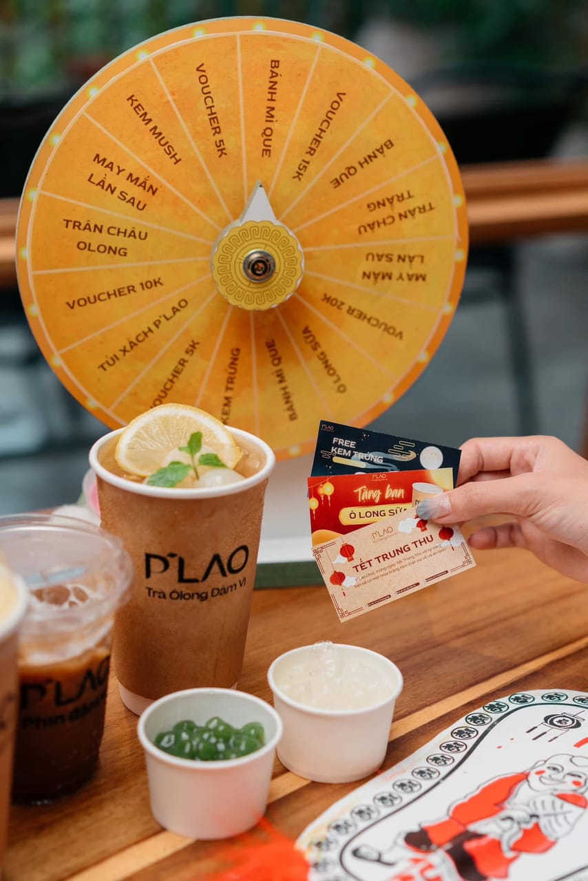 Brand activation · vòng quay may mắn